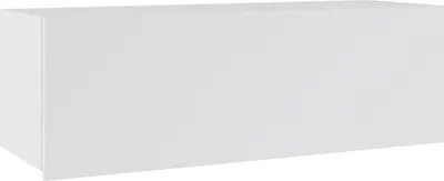 Produktbild von Moderne Wohnwand CALABRINI-13 Wohnzimmer-Set Hängewohnwand Schrankwand Hochglanz TV-Schrank Anbauwand (Weiß)