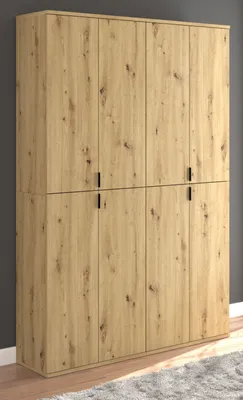 Produktbild von Garderobenschrank "Line-Up" Eiche Schuhschrank 122 x 193 cm