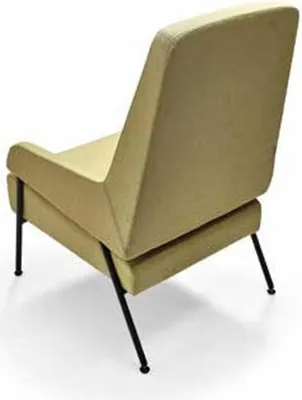 Produktbild von Wohnzimmer Einzelsessel in beige Design Lederpolsterung modernen Stil