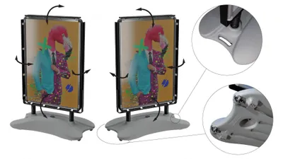 Obrázek produktu pro Oboustranná Waterbase B1 OWZ A-board - černý hliníkový rám