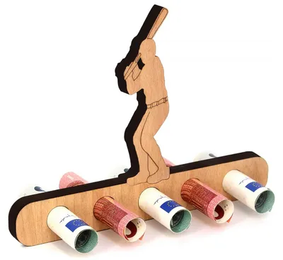Holz-Geldgeschenk für Baseball-Fans – Geburtstagsgeschenk