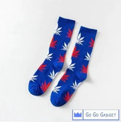 Produktbild von Unkrautsocken | 1 Paar | blau mit rot und weiß