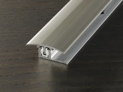 Produktbild von PROLINE Edelstahl 1000mm Übergangsprofil, PROVARIO Universal Aluminium Profil eloxiert, schraubbares Bodenprofilsystem mit Drehgelenktechnik, für Bewegungsfugen, einfache Verlegung