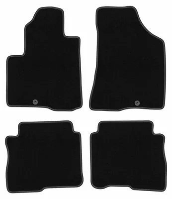 Image de Tapis de sol en moquette pour Hyundai SantaFe II 2006-2012 (SUV) – jeu 4 pièces, noirs, sur mesure – Wielganizator BASIC