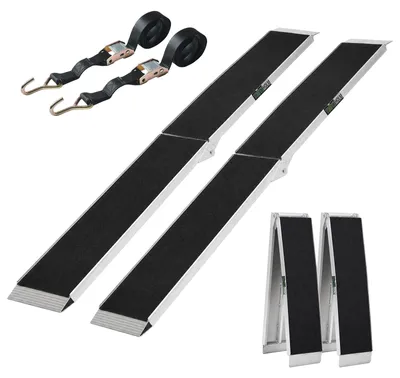 Produktbild von TRUTZHOLM 2x Auffahrrampe klappbar 228 cm 680 kg Traglast Alu Anti Rutsch Quad ATV Rasenmähertraktor