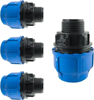 PE-Verbindung Außengewinde 32 mm (1") – 4 Stück für Bewässerung