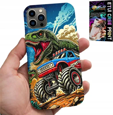 Produktbild von Hülle Für Iphone 12 Pro - Dinosaurier Im Monstertruck-Design Für Kinder