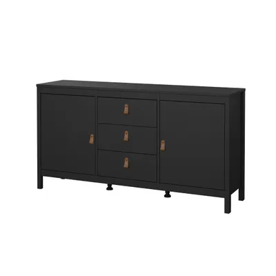 Produktbild von Madrid Sideboard 2 Türen 3 Schubladen schwarz matt.