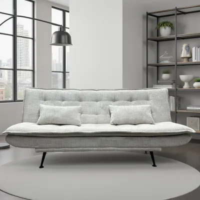 Produktbild von riess-ambiente Schlafsofa JAZZ 190cm champagner beige Chenille 3-Sitzer Couch Funktionssofa modern