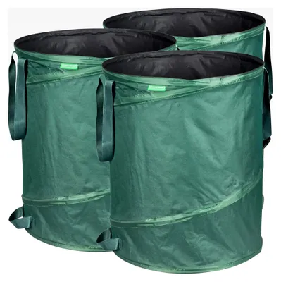 Produktbild von 3 Gartensäcke 160l - Selbstaufstellend aus robustem Polyester Oxford 600D