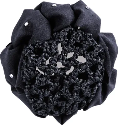 Produktbild von QHP Haarnetz Flower schwarz , Farbe:schwarz