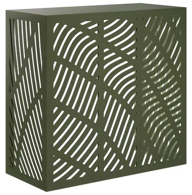 Image de Housse de climatiseur Vert olive 110 x 50 x 105 cm Acier