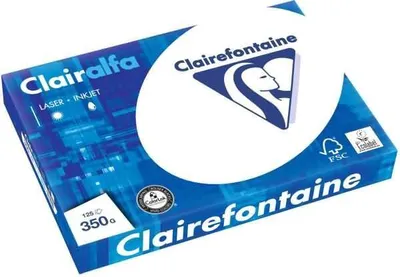 Produktbild von Clairefontaine - Clairalfa Präsentationspapier ft A3, 350 g, Packung mit 125 Blatt
