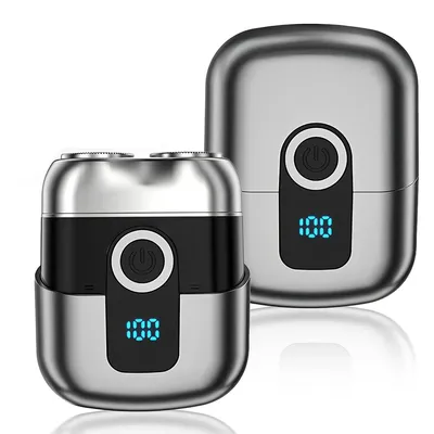 Produktbild von Elektrische Rasierer, Tragbar Elektrorasierer Herren mit LED-Anzeige, USB Wiederaufladbare Nass Dry Magnetisch Rasierer fuer Zuhause Auto Reisen