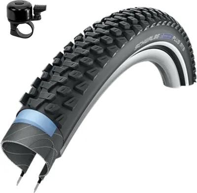 Produktbild von 1 x Schwalbe Marathon Plus MTB Unplattbar Reifen mit Reflex 57-584 (27,5 x 2.25) inkl. Fahrradklingel