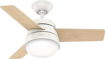 Image de Ventilateur de plafond avec éclairage et télécommande Finley Blanc 91 cm