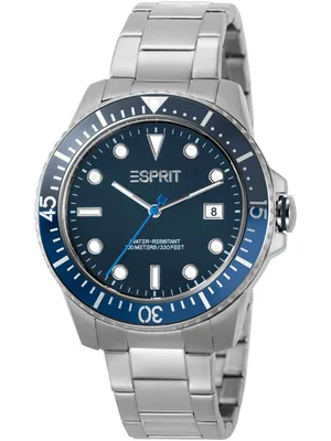 Produktbild von Esprit ES1G303M0075 Hudson Uhr Herrenuhr Edelstahl Datum Silber