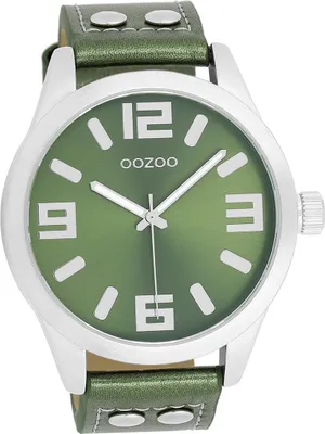 Produktbild von Oozoo Damen Armbanduhr grün Analog Timepieces Lederarmband D2UOC1081A