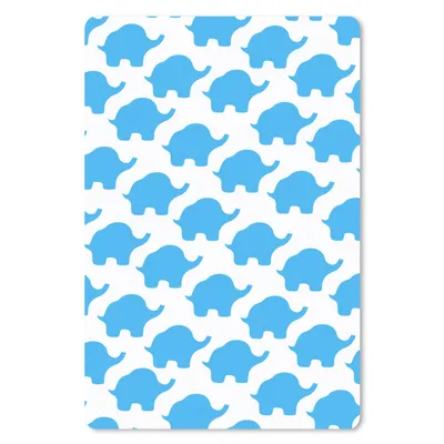 Produktbild von MuchoWow® Mauspad Mousepad Blau - Elefant - Design 40x60 cm - Mousepads - Maus Mat - Pad - Mausunterlage - Schreibtisch Accesoire