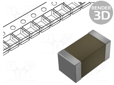 Produktbild von 100x Kondensator: Keramik 470pF 5% 1206 1206N471J500CT Kondensatoren SMD 1206 50V