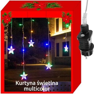 Obrázok produktu pre ISO 11319 Svetelný záves hviezdy 108 LED multicolor