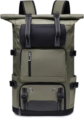 Produktbild von PolkaHome® Rolltop Rucksack 42L Wasserdicht Laptoprucksack Herren Damen Diebstahlschutz Sport Reisen