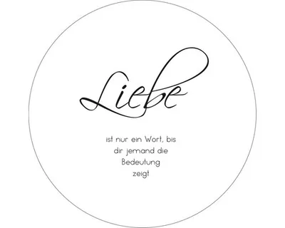 Produktbild von Glasbild für die Wand im Shabby Chic Design, Serie Liebe, glänzende Oberfläche, rund, Ø 20 cm