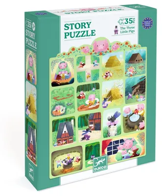 Obrázok produktu pre DJECO Puzzle s príbehom Tri Prasiatka 35 dielikov
