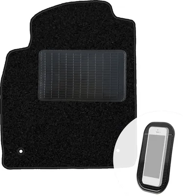 Produktbild von moto-MOLTICO Fahrer Fußmatte Auto Velours Fahrerseite Autoteppiche Schwarz Fahrermatte 1-teilig passend für Opel Astra J 2009-2015