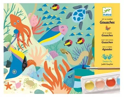 Produktbild von Djeco Kreativ-Set Natur mit Aquarellfarben für Kinder