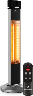 Image de Klarstein Chauffage Electrique à Infrarouge, Chauffage de Jardin de 2000W, Chauffage Interieur et Exterieur Terrasse, Efficacité Energétique IP34, Télécommande, Chauffage d'Appoint Econome Sans CO2