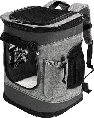 Produktbild von Famanu Rucksack für Haustiere Bequeme Trageweise - Schwarz