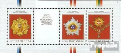 Produktbild von Briefmarken Estland 2008 Mi Block31 (kompl.Ausg.) postfrisch Orden