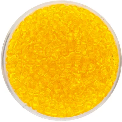 Produktbild von Glorex Rocailles Perlen 2,6 mm 17 g zitronengelb