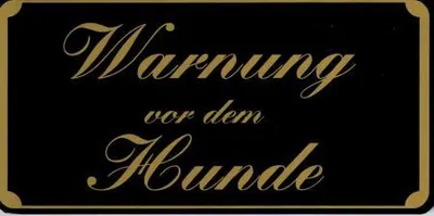Produktbild von Schild - WARNUNG VOR DEM HUNDE - Gr. 15,5 x 7,5 cm - 308066 - Tiere Wachhund