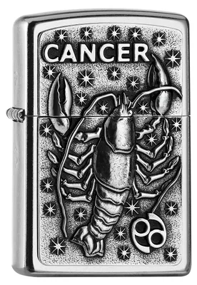 Obrázok produktu pre Zippo vetruodolný zapa?ova? znamenie zverokruhu Rak Cancer chróm gravírovanie