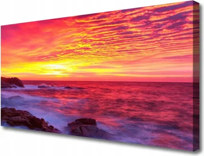 Produktbild von Leinwandgemälde Sonnenuntergang Abstrakt140x70