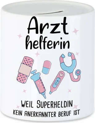 Produktbild von Arzthelferin Weil Superheldin Kein Anerkannter Beruf Ist Spardose  Geschenk Danke Sagen