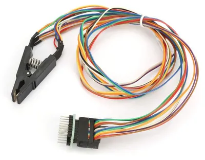 SOP16 zu DIP8 Flash Clip, 16-poliger IC-Testclip, schwarz