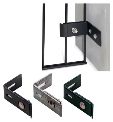 Produktbild von Wandanschlusswinkel 4er Set für Doppelstabmattenzaun (Anthrazit)