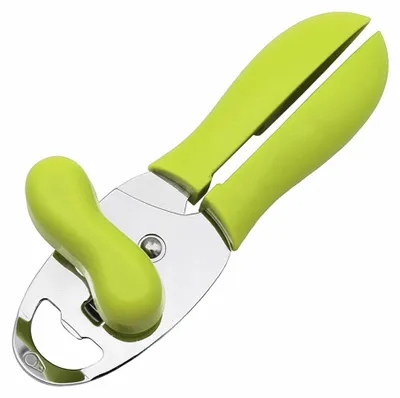 Obrázek produktu pro Ruční otvírák na konzervy s otvírákem na lahve, 1 kus, nerezová ocel, ergonomická rukojeť, vhodný do kuchyně a domácnosti