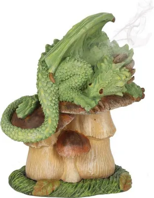 Produktbild von Grüner Drache Räucherkegelhalter by Anne Sokes