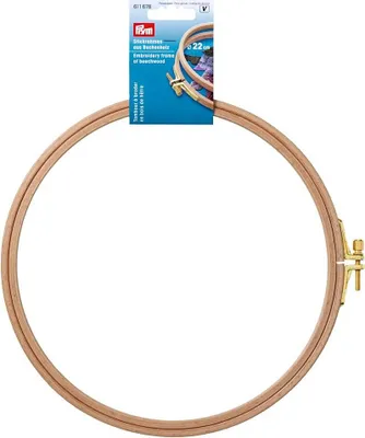 Obrázek produktu pro Vyšívací rámeček kruhový z bukového dřeva, 22 cm