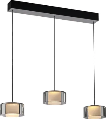 Productafbeelding van 3-lichts hanglamp Rika zwart