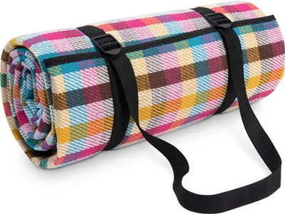 Produktbild von Picknickdecke Campingdecke XXL Strand Picknickdecke Wasserdicht Mit Tragegriff 200x300cm