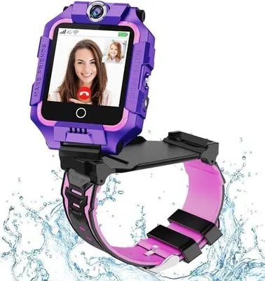 Produktbild von Okyuk 4G Kids Smart Watch Phone 360 ° Rotation, GPS-Tracker, Rufen Sie SOS Camera WiFi, 3-12 Jahre alte Jungen Mädchen Geburtstagsgeschenk an (T10 P