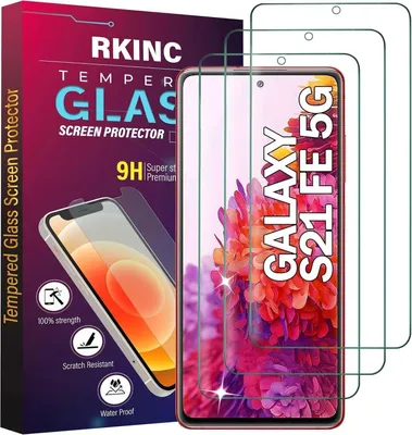 Obrázok produktu pre 3-pack ochranné sklo pre Samsung Galaxy S21 FE 5G tvrdosť 9H 0,33 mm ultratenké bez bubliniek odolné proti rozbitiu