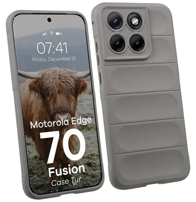 Produktbild von Robuste Handyhülle für Motorola Edge 70 Fusion, Bizon Case Tur, Hellgrau