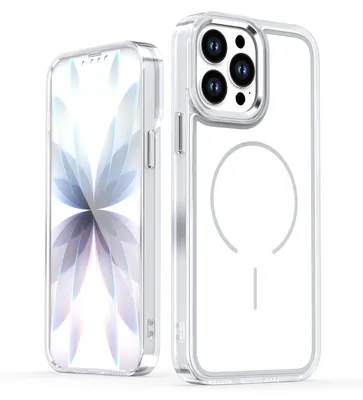 Produktbild von Magnetische Hülle für iPhone 13 Pro Max, Dünn Klare Stoßfest Handyhülle, Kompatibel mit MagSafe Weiß