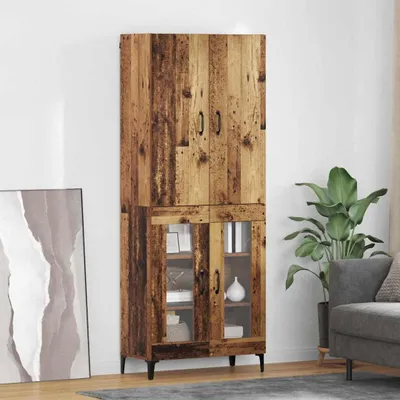 Obrázek produktu pro vidaXL Highboard old wood 69,5 x 34 x 180 cm materiál na bázi dřeva